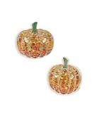 Baublebar Crystal & Bead Pumpkin Drop Earrings In Gold Tone