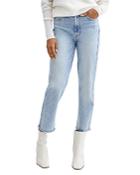 7 For All Mankind High Waist Cropped Straight Leg Jeans In Aspen