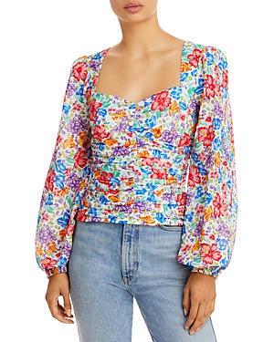 Aqua Floral Long Sleeve Top - 100% Exclusive