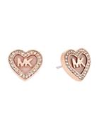 Michael Kors Mk Pave Heart Stud Earrings