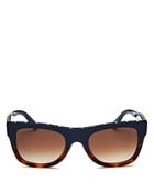 Valentino Square Embellished Sunglasses, 51mm