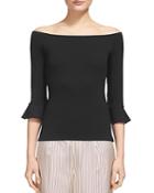 Whistles Frill Cuff Off-the-shoulder Bardot Top
