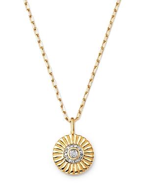 Adina Reyter 14k Yellow Gold Rays Diamond Small Pendant Necklace, 18