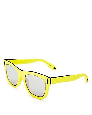 Givenchy Rave Collection Square Mirrored Sunglasses, 52mm