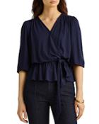 Lauren Ralph Lauren Belted Wrap Top