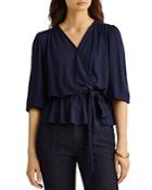 Lauren Ralph Lauren Belted Wrap Top