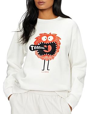 Ted Baker Florayn Cotton Monster Graphic Print Sweatshirt
