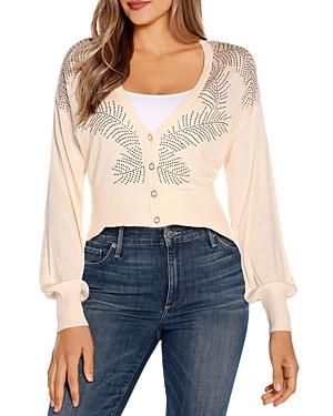 Belldini Rhinestone Print Cardigan Top
