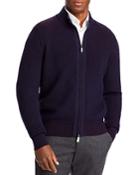 Canali Melange Knit Zip Sweater