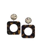 Tory Burch Geometric Puzzle Clip-on Earrings