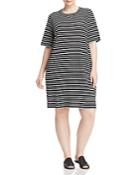 Eileen Fisher Plus Striped Organic Linen Dress