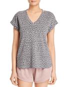 B Collection By Bobeau Leopard-print French Terry Top