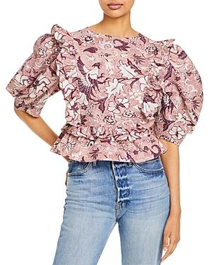 Aqua Hummingbird Ruffled Wrap Top - 100% Exclusive
