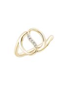 Natori 14k Yellow Gold Yin-yang Diamond Bypass Ring