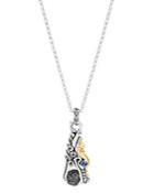 John Hardy Sterling Silver & 18k Yellow Gold Legends Naga Multi-gemstone Dragon Pendant Necklace, 36
