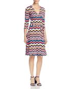 Leota Perfect Chevron Stripe Wrap Dress