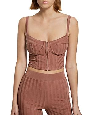 Jonathan Simkhai Dee Ribbed Cropped Bustier Top