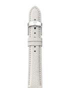 Michele White Leather Strap, 18mm