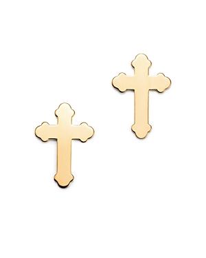 Bloomindale's Polished Cross Stud Earrings In 14k Yellow Gold - 100% Exclusive