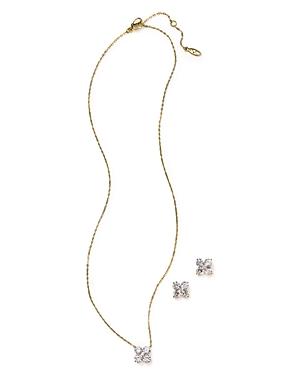 Nadri Floral Drop Earrings & Pendant Necklace, 16