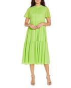 Aidan By Aidan Mattox Mock Neck Midi Dress