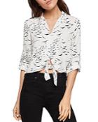 Bcbgeneration Printed Tie-front Blouse