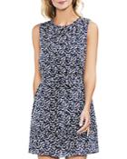Vince Camuto Whirlwind Belted Floral-print Dress