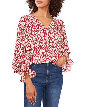 Vince Camuto Printed Smocked Top