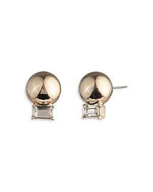 Lauren Ralph Lauren Baguette Crystal & Bead Stud Earrings