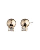 Lauren Ralph Lauren Baguette Crystal & Bead Stud Earrings