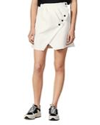 Sandro Zoelle Asymmetric Button-detail Mini Skirt