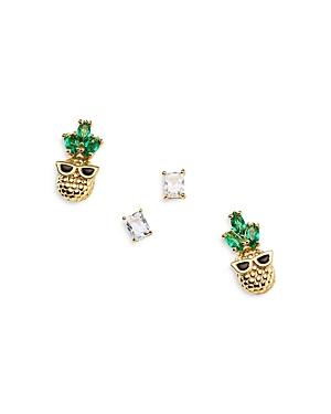 Nadri Tutti Frutti Cool Pineapple Stud Earrings, Set Of 2