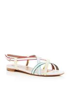 Tabitha Simmons Women's Sarlo Leather Color Block Sandals