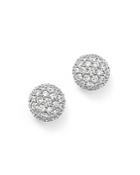 Bloomingdale's Diamond Ball Stud Earrings In 14k White Gold, 1.10 Ct. T.w. - 100% Exclusive