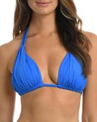 La Blanca Island Gathered Halter Bikini Top