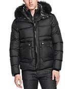The Kooples Soft Nylon And Leather Puffer Coat