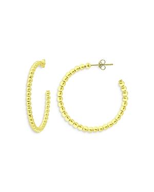 Aqua Beaded Open Hoop Earrings In 18k Gold Plated Sterling Silver - 100% Exclusive
