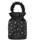 Ganni Embellished Ruched Top Handle Bag