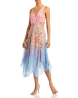 Ramy Brook Isabel Mixed Print Handkerchief Dress