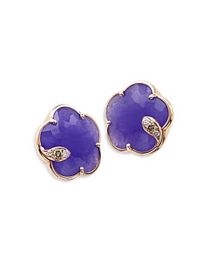 Pasquale Bruni 18k Rose Gold Petit Joli Earrings With Violet Quartz & Diamonds