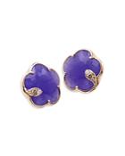 Pasquale Bruni 18k Rose Gold Petit Joli Earrings With Violet Quartz & Diamonds