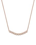 Diamond Curved Milgrain Bezel Pendant Necklace In 14k Rose Gold, .25 Ct. T.w. - 100% Exclusive