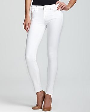 J Brand Jeans - Mid Rise 811 Skinny In Blanc