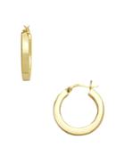 Argento Vivo Small Tube Hoop Earrings In 14k Gold Plated Sterling Silver