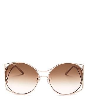 Salvatore Ferragamo Women's Round Sunglasses, 62mm