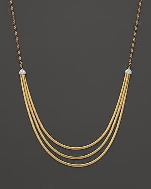 Marco Bicego 18k Yellow Gold Cairo Three Strand Necklace With Diamonds, 16.5