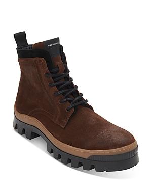 Karl Lagerfeld Paris Men's Suede Lug Sole Work Boots