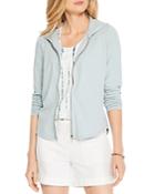 Nic+zoe Ruffled Up Perfect Zippered Hoodie