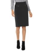Halston Slim Pencil Skirt With Zipper Detail