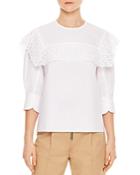 Sandro Charlette Lace-trimmed Top